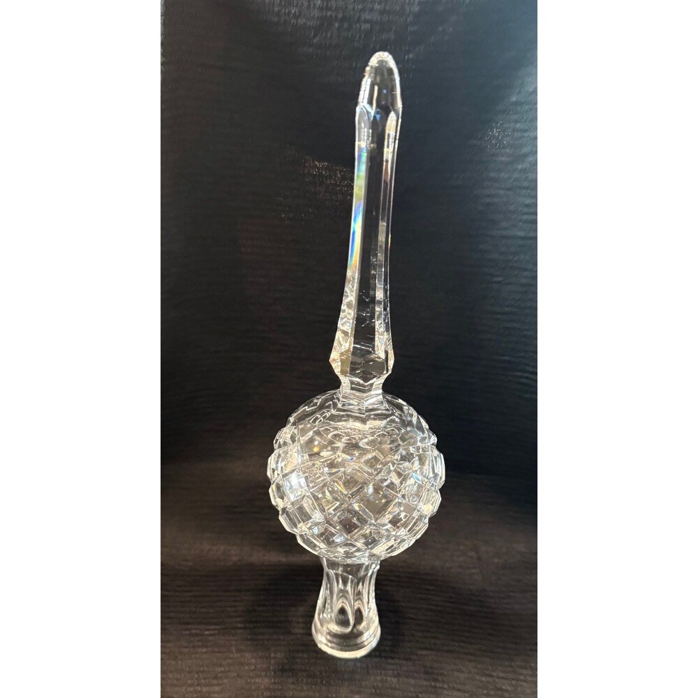 Vintage Waterford Crystal Christmas Tree Topper 10.25" Mint Spire Ornament